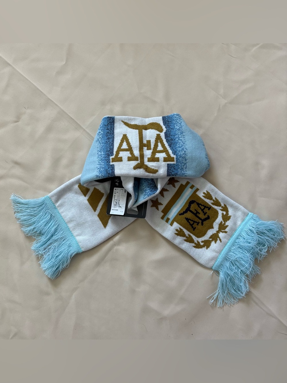 Adidas 2026 AFA Argentina Football Scarf – One Size (NWT)